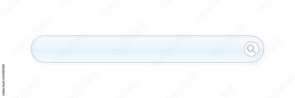 illustrazione con barra di ricerca per web su sfondo trasparente