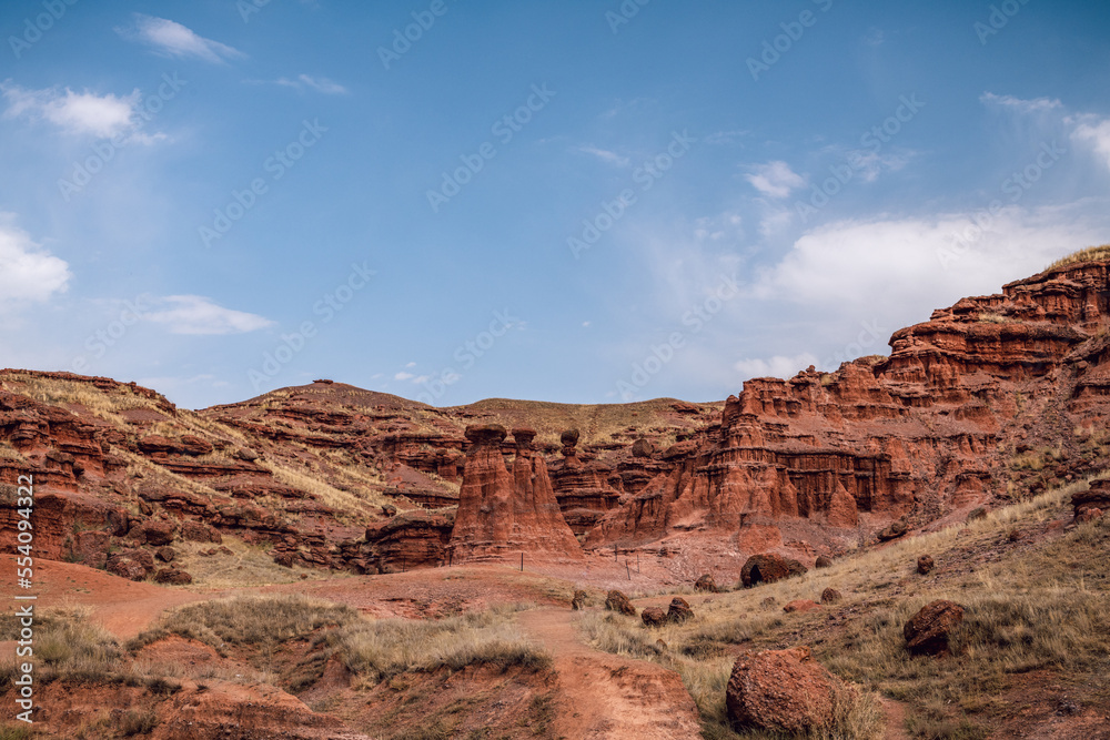 Fairy chimneys formed from natural soil