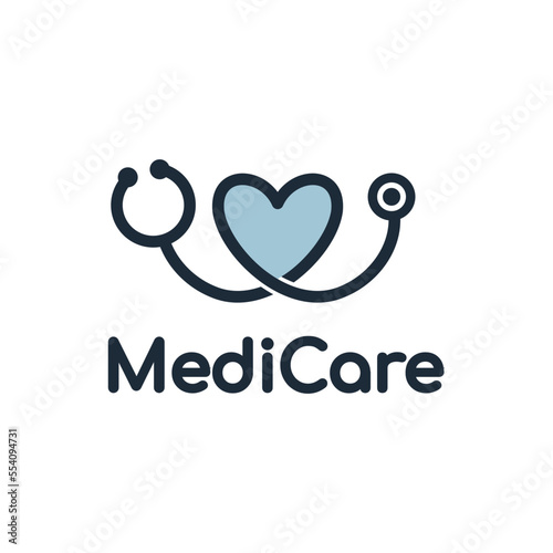 Medical care vector logo template