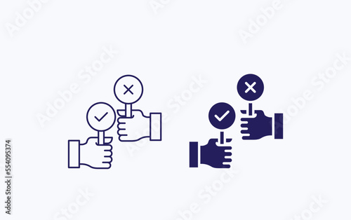 Protest, yes or no Illustration icon