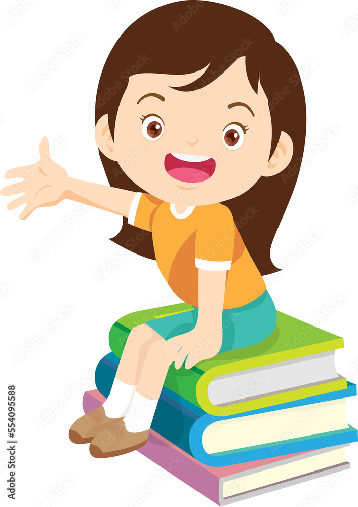 children reading books kids Cartoon Studying children reading books kids Cartoon Studying