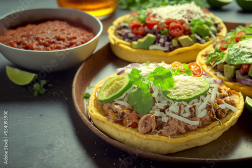 illustration of Mexican traditional dish,  Sope