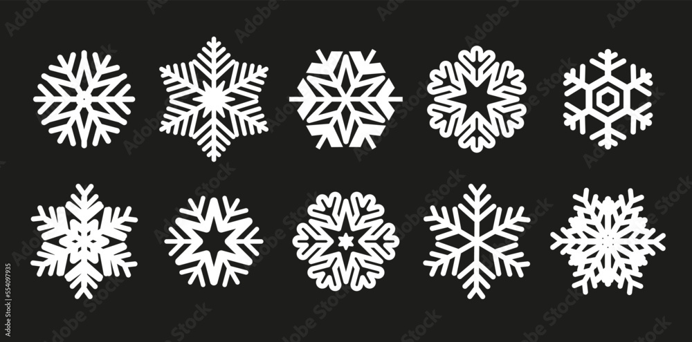 Large collection of snowflakes. Xmas decoration elements. Large collection of snowflakes. Xmas decoration elements.