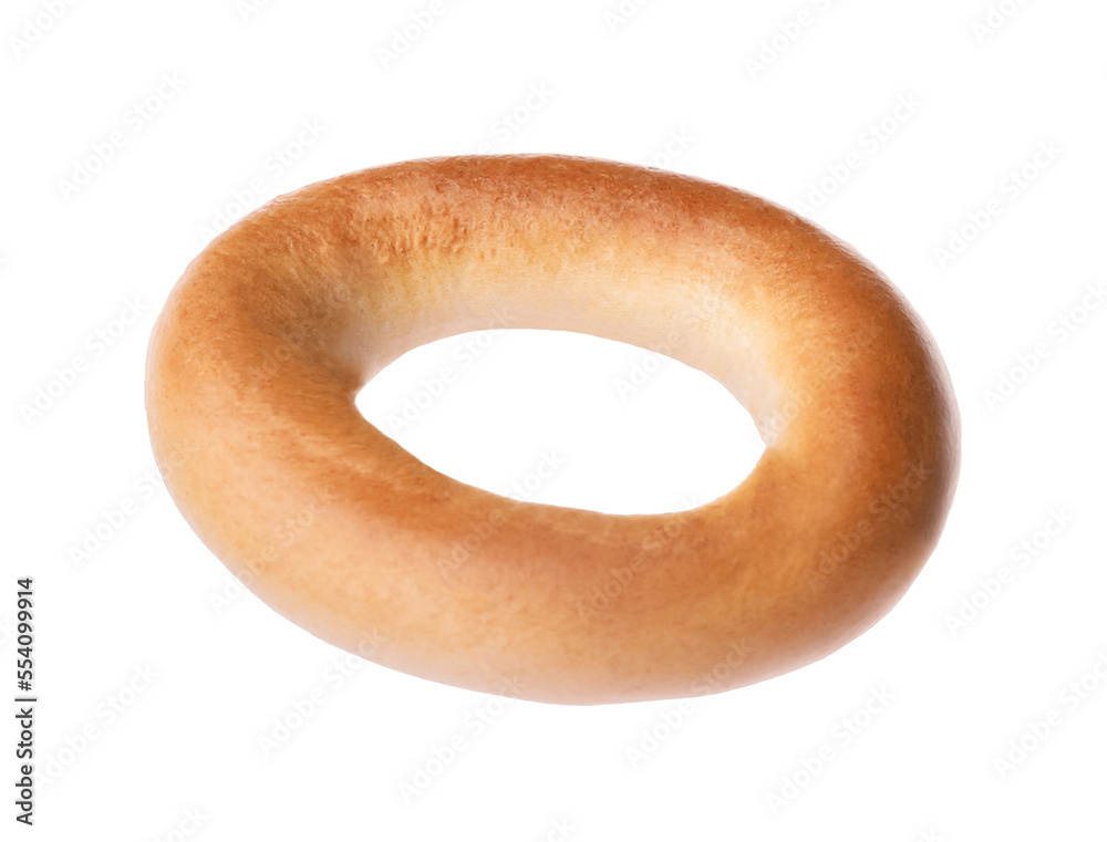 Tasty dry bagel (sushki) isolated on white