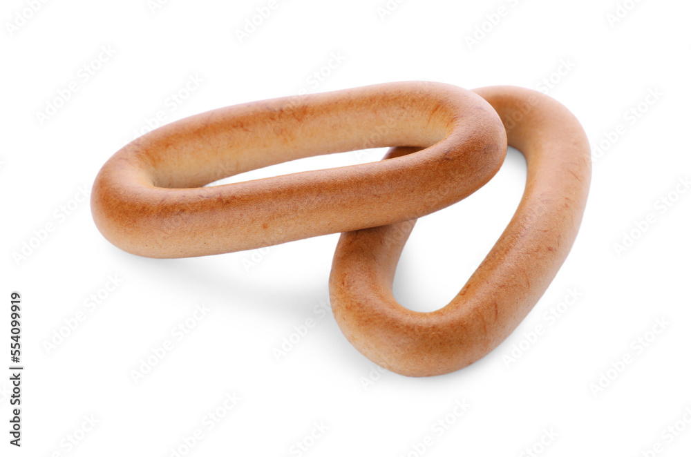 Obraz premium Tasty dry bagels (sushki) isolated on white