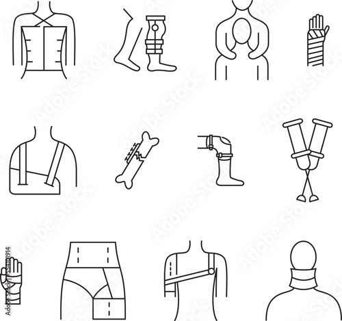chiropracteur icons collection