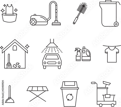 cleaning service icons collection