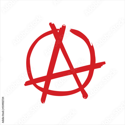 Anarchy. Letter A in the circle. Symbol of chaos and rebellion
