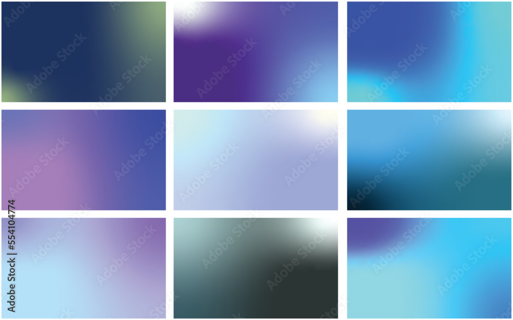 Set of Minimal Cold Color Gradients Set of Minimal Cold Color Gradients