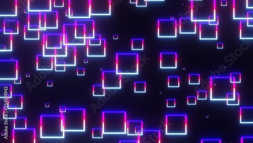 colorful cubes on a black background
