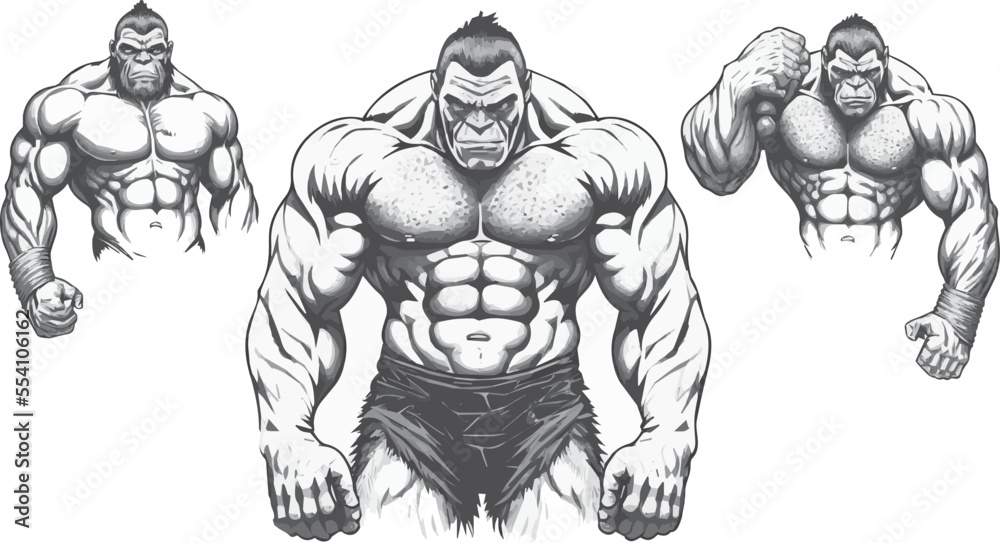 Obraz premium illustration of a muscle man