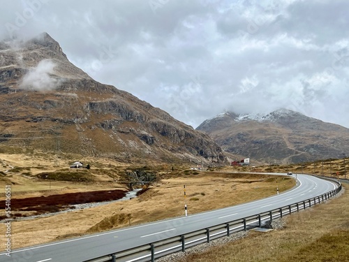 Road near Bernina Pass, Switzerland