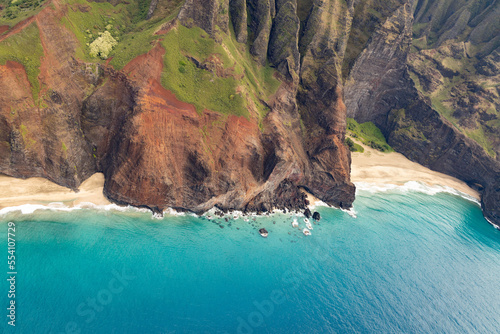 Aerial coastline of Maui from helicopter 7