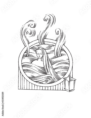woman in hot tub
