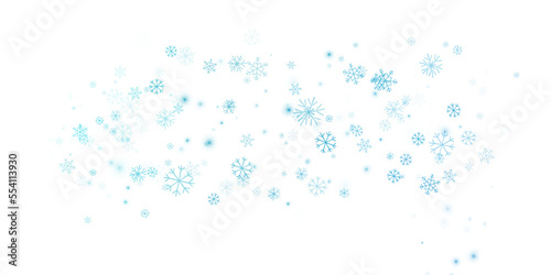 Wallpaper Mural Snow background, a scattering of blue snowflakes on a transparent background. The snowflakes are hand painted.. PNG Torontodigital.ca