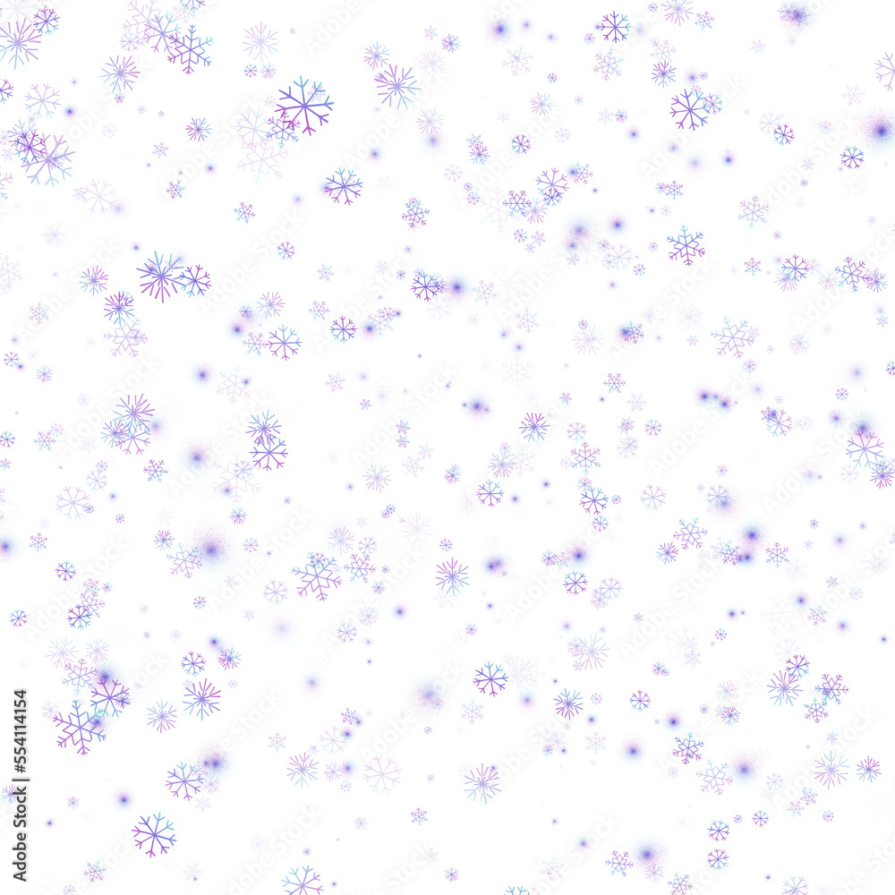 Snow background, a scattering of violet snowflakes on a transparent background. The snowflakes are hand painted.. PNG Snow background, a scattering of violet snowflakes on a transparent background. The snowflakes are hand painted.. PNG