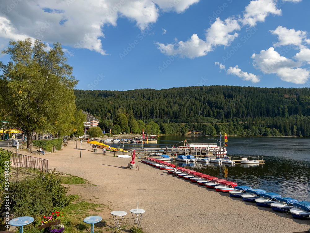 Naklejka premium Titisee is always full in summer.