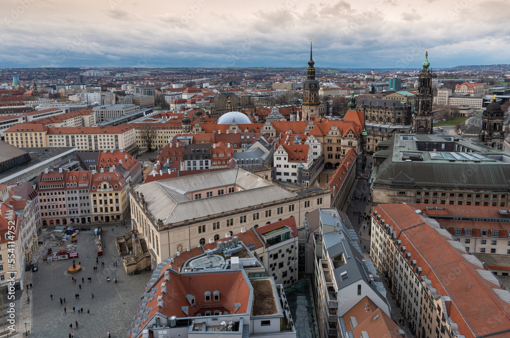Fototapeta premium Downtown Dresden square in Germany