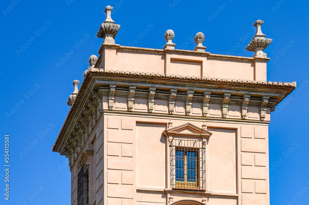 Museum of Fine Arts. Colonial building exterior in Valencia, Spain