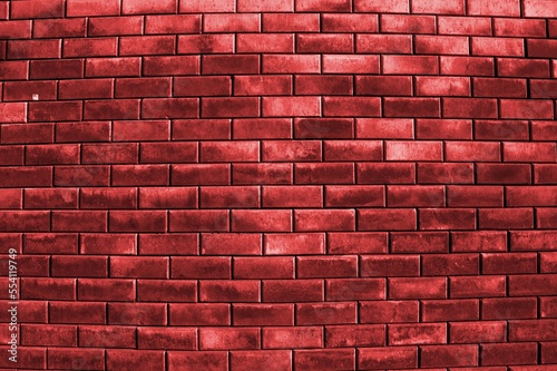 Dark red brick wall. Background texture.