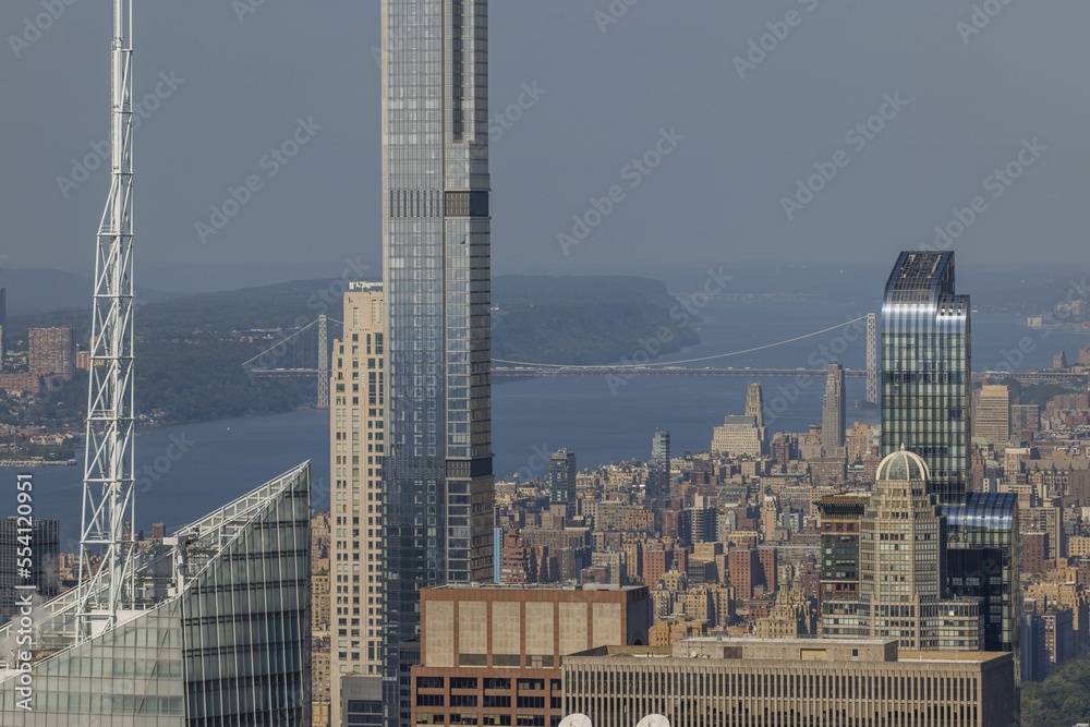 Beautiful view over Manhattan landscape. New York,  USA. 
