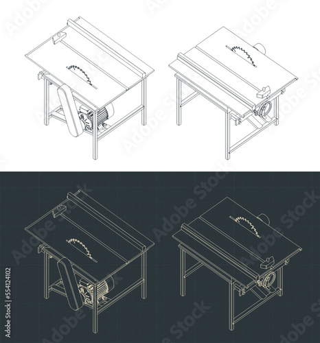 Table saw isometric drawings
