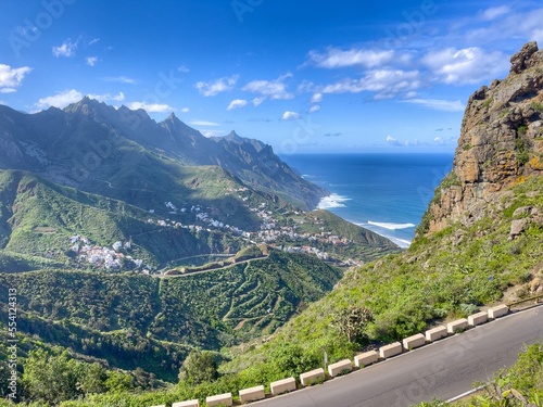 View on the Taganana valley on Tenerife island. Canary islands, Spain. photo