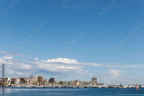 Picturesque view of the city and yachts on the sea © Enigma