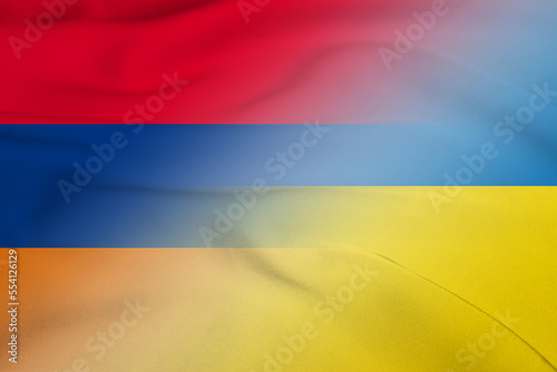 Armenia and Ukraine national flag international negotiation UKR ARM