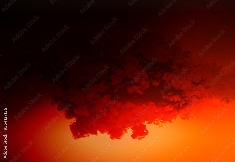 Ink shot in water on color background. Ink shot in water on color background.