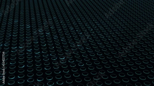 Video abstract wave background with neon circles