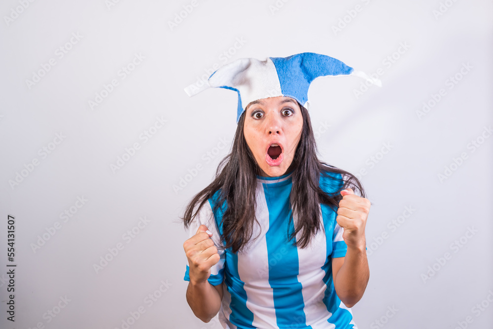 young girl, latina, celebrating a goal, euphoric, argentina young girl, latina, celebrating a goal, euphoric, argentina