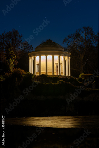 Leopoldinentempel in Eisenstadt, Burgenland Austria during the night photo