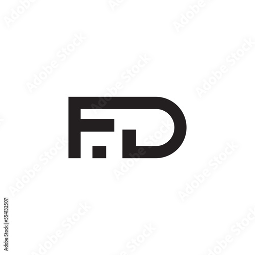 FD logo template letter design vector abstract