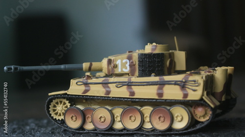 artistic miniature of the Tiger Tank, this German heavy tank from the World War 2 era was very much feared by its enemies