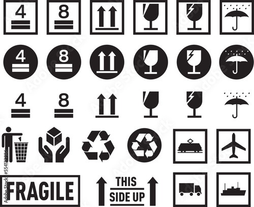 Packaging and transport symbols