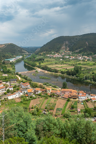 Penacova view from the viewpoint Mirante Emidio da Silva. Portugal.