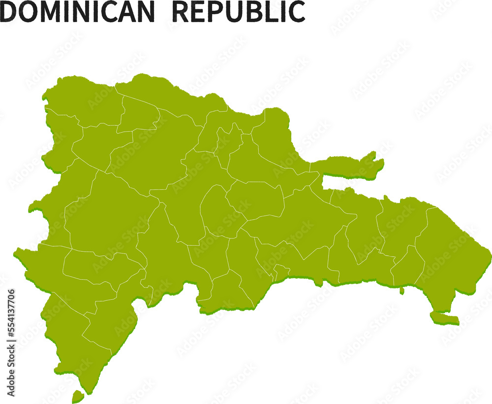 ドミニカ共和国/DOMINICAN REPUBLICの地域区分イラスト