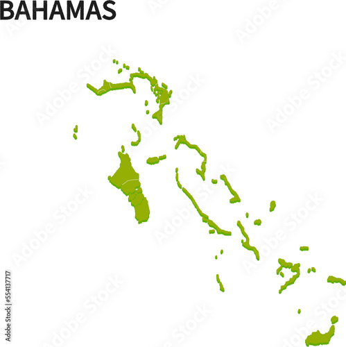 バハマ/BAHAMASの地域区分イラスト