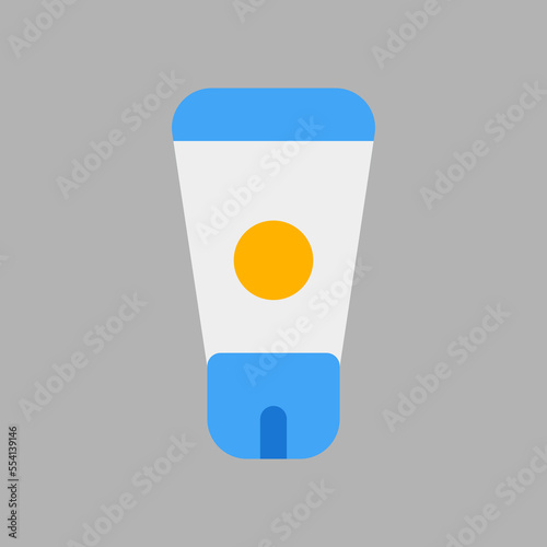 Suncream icon in flat style about travel, use for website mobile app presentation