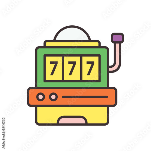 Slot machine icon vector design templates