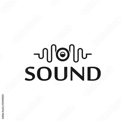 sound voice radio audio media music record logo design symbol