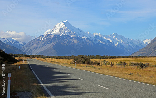 Road in Tasman Valley - Mt Cook National Park, New Zealand