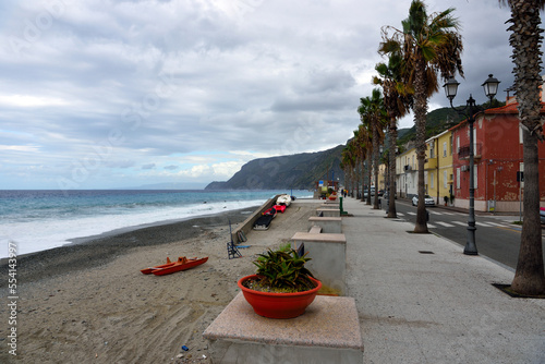 seaside promenade in bagnara calabra Calabria Italy photo