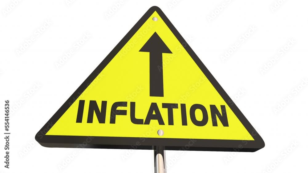 Inflation Ahead Warning Danger Sign Higher Prices Costs 3d Animation Inflation Ahead Warning Danger Sign Higher Prices Costs 3d Animation