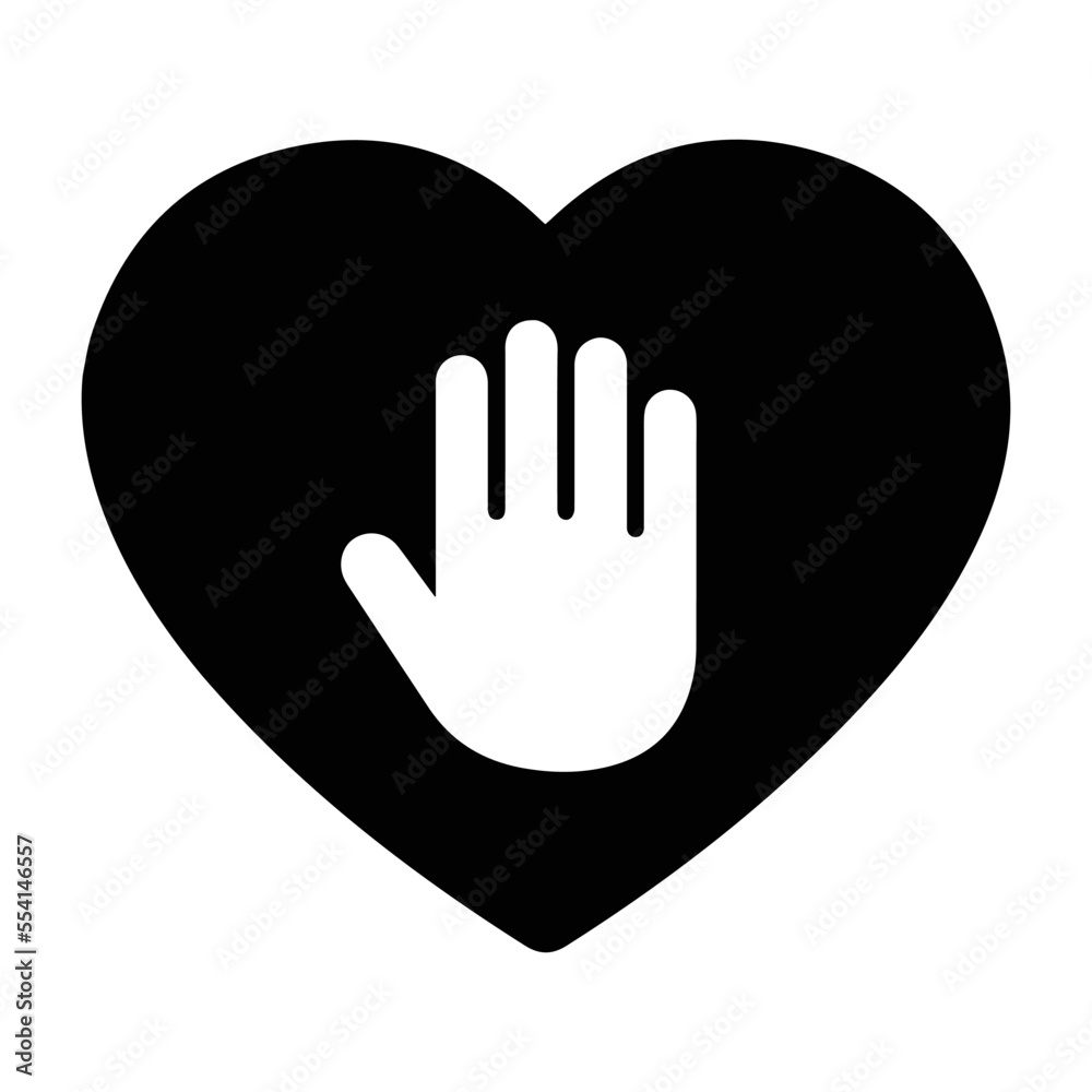 Obraz premium Charity, donation, heart, icon