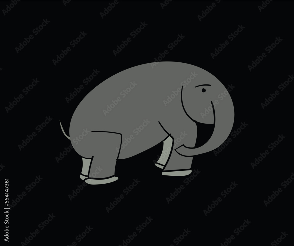 Obraz premium elephant silhouette vector