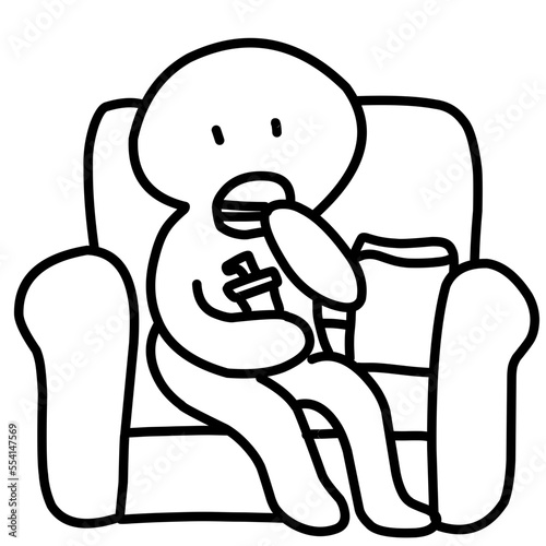 Couch Potato Lazy Sticker