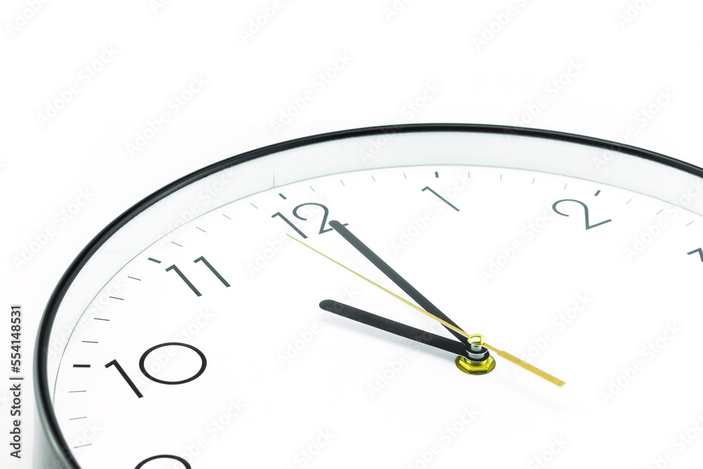 Wall clock on a white background. Wall clock on a white background.