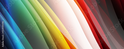 Fluid wave lines with trendy fluid color gradient abstract background. Web page for website or mobile app wallpaper